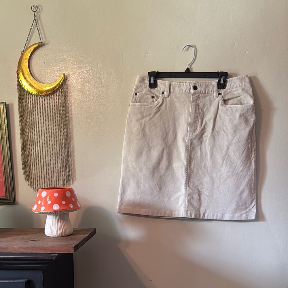 🍦🍨🥯Classic Cream corduroy Skirt